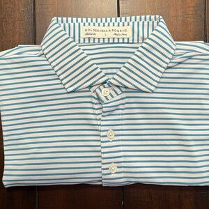 Holderness & Bourne Striped Golf Polo Shirt
